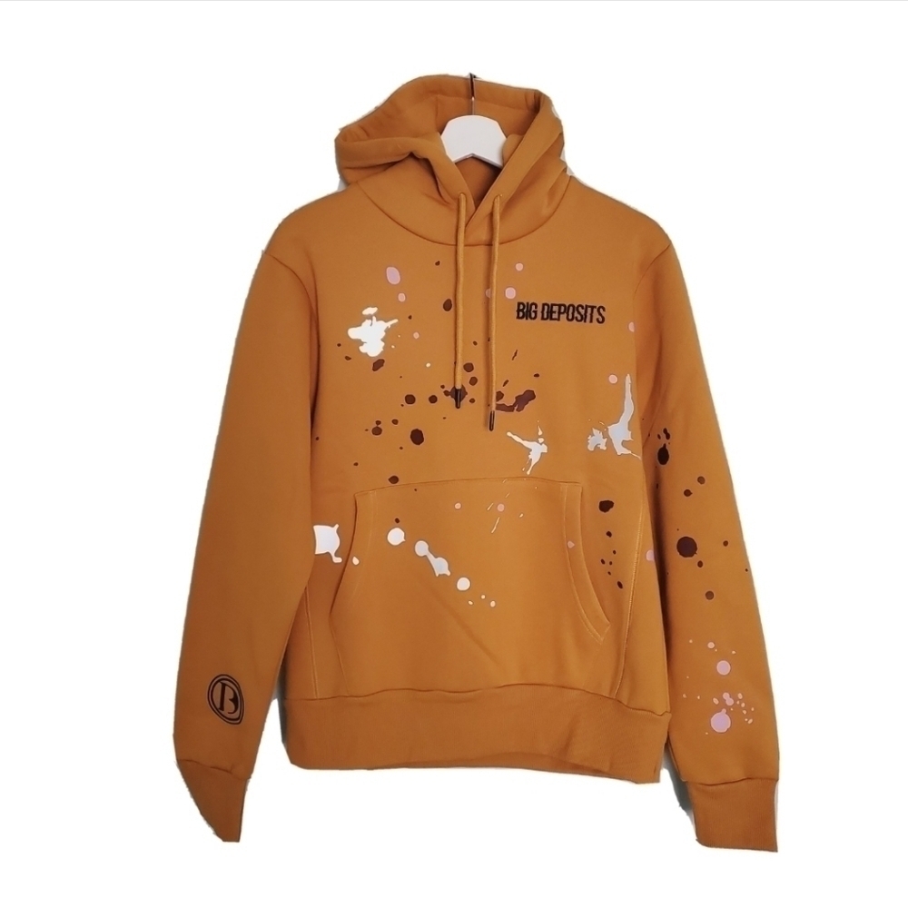 New Different Brand Big Deposits Unisex Splash Hoodie Sweathirt Size M